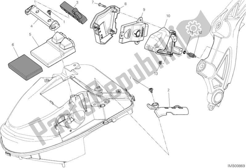 All parts for the Engine Control Unit of the Ducati Diavel Cromo 1200 2013
